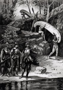 Champlain erkundet die kanadische Wildnis, 1603, aus 